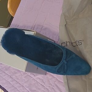 Chicos Teal Mules - NIB size 6